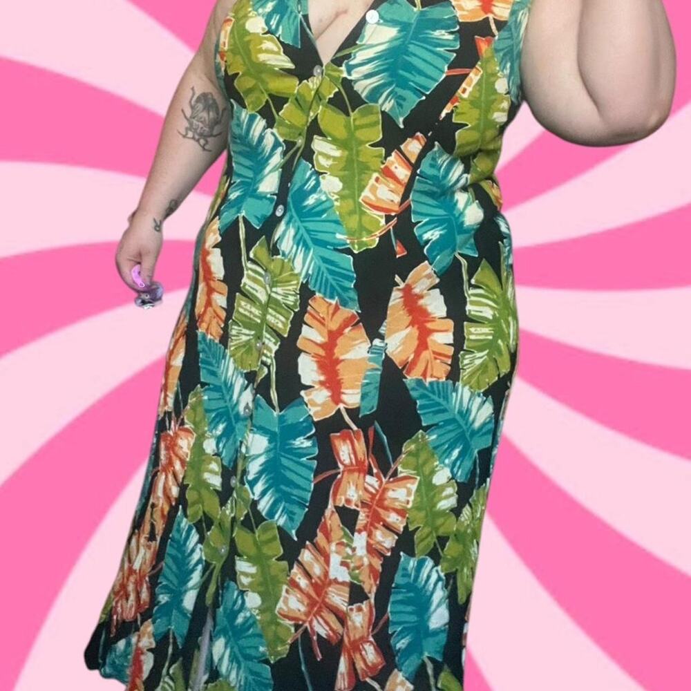 Multi floral print dress